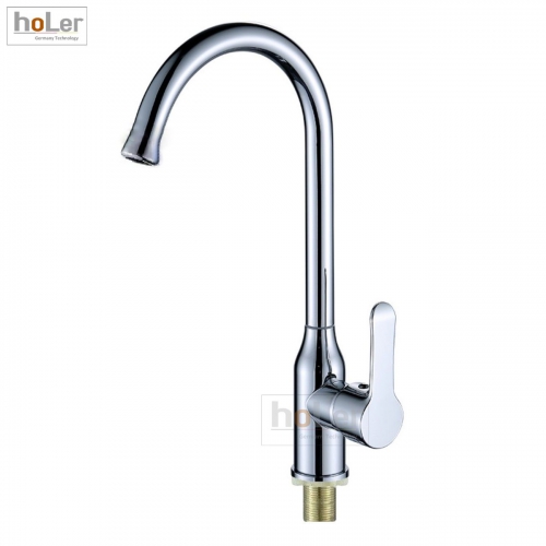 Vòi Rửa Chén Lạnh Đồng Thau Mạ Crome Holer CHL940